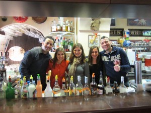 Me and two friends with our new | Abroad101 Blog'family' at the English Inn