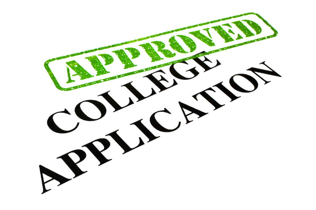 Close-up of an'Approved' College Application letter.