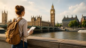 International Internship Experience in London | Abroad101 Blog Young international intern exploring London while planning her career abroad.